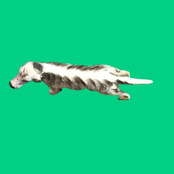 Vintage Porcelain English Irish Setter Dog Figurine White Brown Pointer Mini 6" - Picture 6 of 8